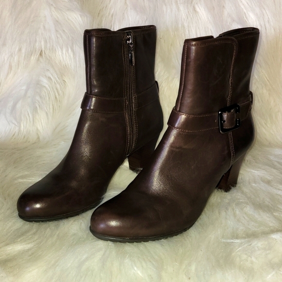 Clarks Tige DE Cuir Leather ankle Booties - Picture 1 of 17